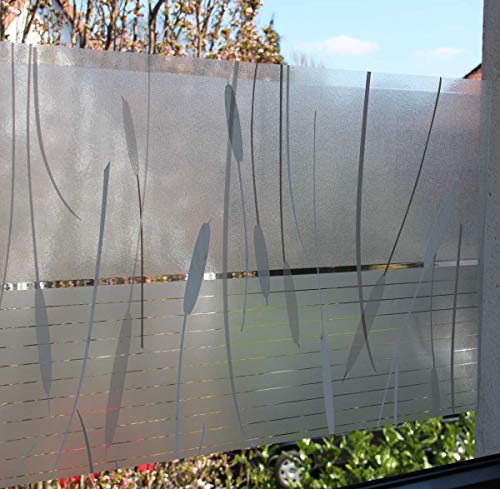 LINEA Fix Dekorfolie - statische Fensterfolie - Schilf Marismas - 150 x 46 cm von Linea Hogar Deco SL