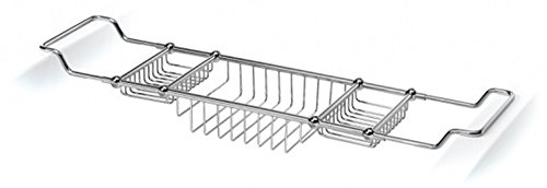 Lineabeta 52924.29 Badewannenablage ausziehbar Silber 60 bis 90 x 21 x 10 cm von Lineabeta