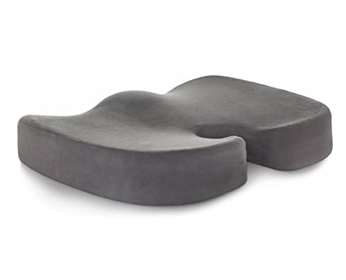 Linenspa Ergonomisches Sitzkissen aus Gelschaum – Steißbein-/Coccyx-Komfort – Sitzpolster für Bürostuhl, Auto und für ganztägiges Sitzen von Linenspa