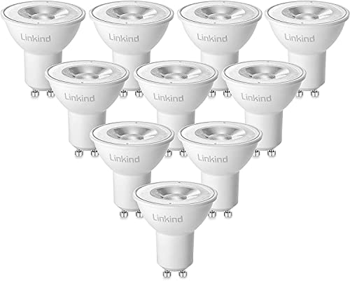 Linkind LED GU10 Lampe, 50W Halogenlampe ersetzt, 4.2W Warmweiß Spotbalken Birne, 36° Abstrahlwinkel Spotlight, AC 220-240V MR16 LED Glühbirne, 10er Pack von Linkind