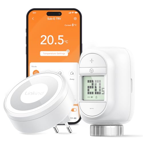 Linkind Smart Heizungsthermostat Starter Kit, WiFi Heizkörperthermostat mit Hub, App programmierbar Thermostat Heizung, Zeitplan, Fern/Sprachsteuerung, kompatibel mit Alexa/Google Assistant, M30*1,5mm von Linkind