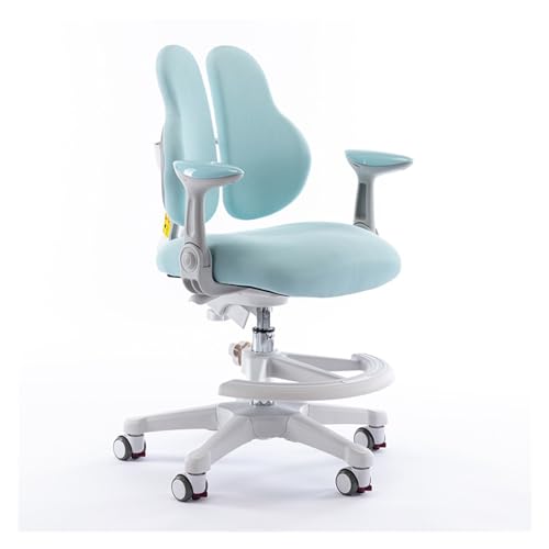 Linmeas-753 Kinder-Studienstuhl kann den Sitz anheben, Sitzhaltungskorrektur-Stuhl, Verstellbarer Hocker for kleine Studenten, Schreibstuhl for zu Hause (Color : Blauw) von Linmeas-753