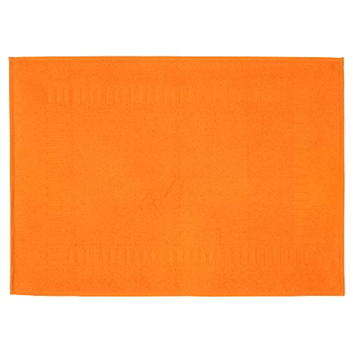 Badteppich Pure Orange, Frottee 50 x 70 cm von Linnea