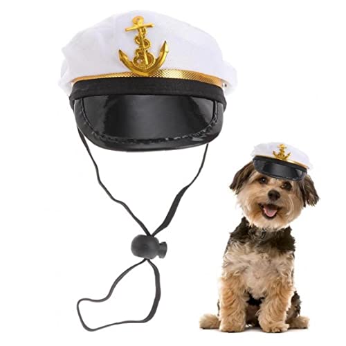 Lipfer Haustier Sailors Kostüm Hunde Katzensee Hut Für Katzenpuppen Marine Halloween Cosplay Kostümzubehör Foto Requisiten von Lipfer