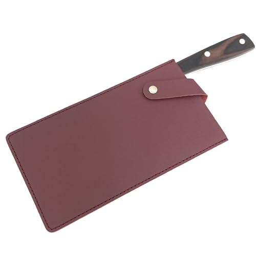 Lipfer Kochmesserschutz Bedeckt Pu Leder Fleisch Cleaver Scheide Wide Messer Klingenkante Protektor Cleaver Guard Küchenzubehör von Lipfer