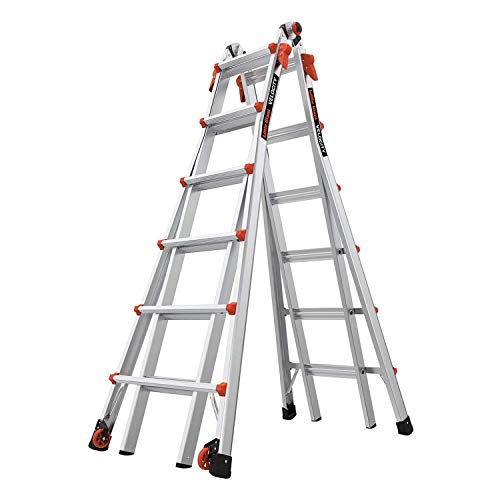 Little Giant Leitern, Geschwindigkeit mit Rädern, M26, 7,8 m, Multi-Positions-Leiter, Aluminium, Typ 1A, 136 kg Gewichtsklasse (15426-001) von Little Giant