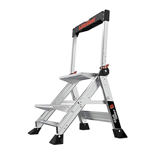 Little Giant Ladders 11902 Jumbo mit 2 Stufen, aluminiumfarben, 2 Step von Little Giant