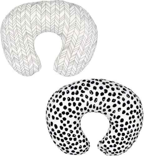 2 Pack Nursing Pillow Cover Slipcover for Breastfeeding Pillows, Soft and Comfortable Safely Fits On Standard Infant Nursing Pillows von Little Jump
