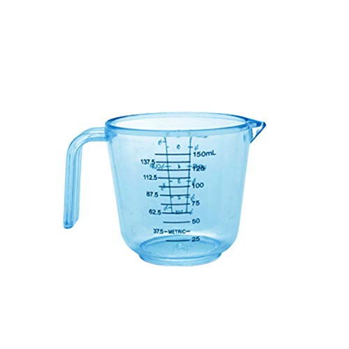 Livecitys 150/300 / 600ml Griff Messbecher Wassermilch Eierwaage Becher Messwerkzeug Für Die Küche Blau 150 ml von Livecitys