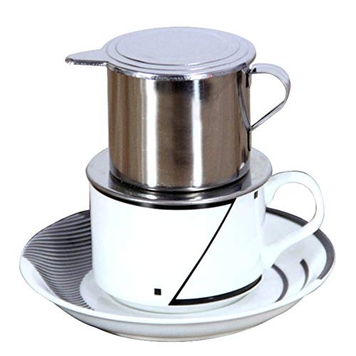 Livecitys 50/100 ml Edelstahl-Kaffeefilter, Vietnam-Stil, Edelstahl-Kaffee-Tropffilter-Maschine, 50 ml von Livecitys