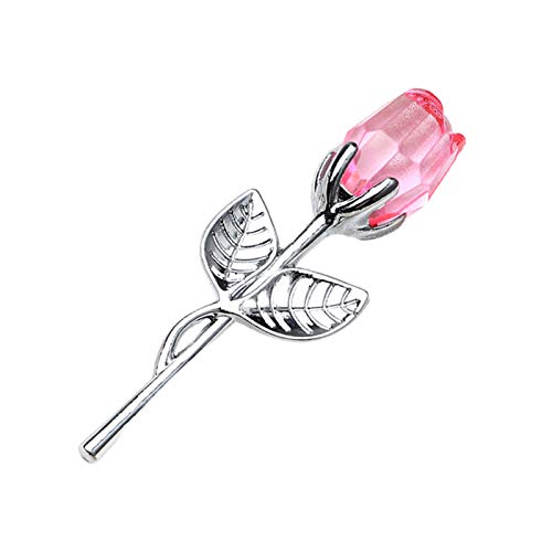 Livecitys Künstliche Kristallrosenblume, Kreatives Blumen-Hauptdekor-Geschenk Mit Metallstabzweig Zum Valentinstag F von Livecitys