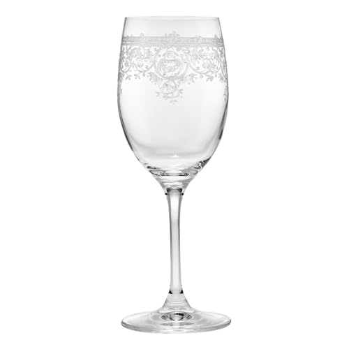 Livellara MILANO Wasserglas, 450 ml, Glas, 6 Stück, besondere und bunte Gläser im Rokoko-Stil, Kollektion: Luigi XV von Livellara MILANO