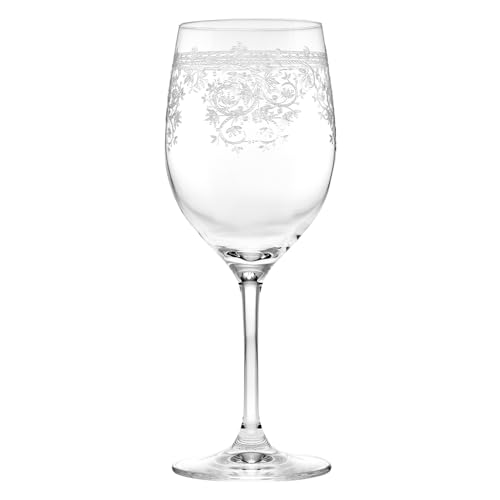 Livellara MILANO Weinglas, 570 ml, Glas, 6 Stück, besondere Gläser für Rot- oder Weißwein, Rokoko-Stil, Kollektion: Luigi XV von Livellara MILANO