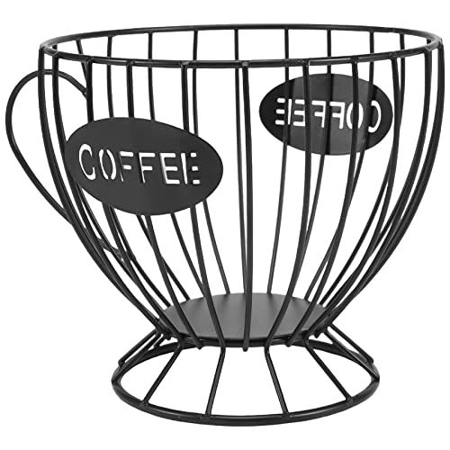 Lobamop Kaffee Kapsel Aufbewahrungs Korb Kaffee Tasse Korb Kaffee Pad Organizer Halter Kaffee Pad Halter Kaffee ZubehöR (Schwarz) von Lobamop