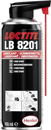 LOCTITE LB 8201, 5 Wege Multifunktionsspray für den universellen Einsatz, Kriechöl für ein leichtes Schmieren von Metallen, Schmieröl löst korrodierte Verbindungen, 1x400ml von Loctite