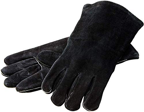 Lodge A5-2 Leder-Outdoor-Kochhandschuhe, Schwarz von Lodge