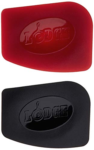 Lodge SCRAPERPK Durable Polycarbonate Pan Scrapers, Red and Black, 2 Count von Lodge