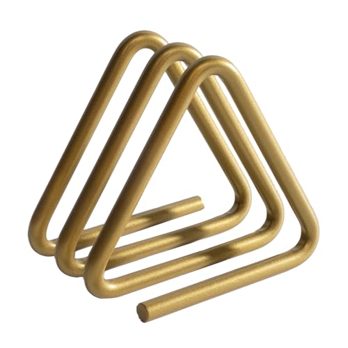 Serviettenhalter, für die Küche, Dreieck Geometrischem Design aus Metall,Gelten Home Kitchen Restaurant Picknick-Party (Gold) von Loftie