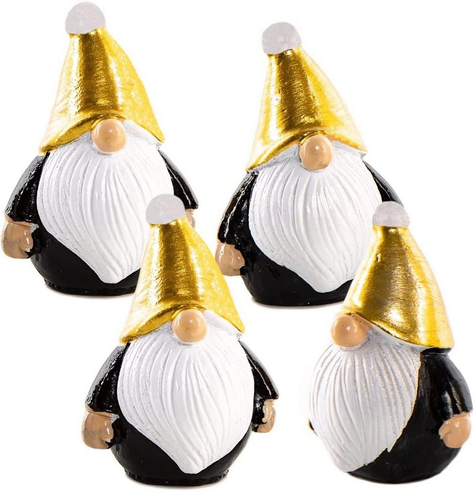 Logbuch-Verlag Weihnachtsfigur 4 Wichtel Figuren - 4 cm - Nikolaus Santa (4 St) von Logbuch-Verlag