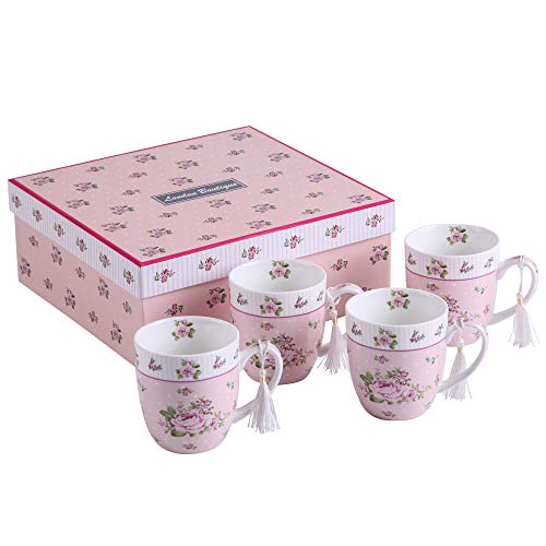 London Boutique K414 Tassen, Geschenk set-set von 4, Rose Pink von London Boutique
