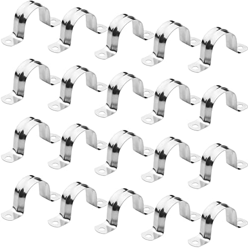 Rohrschelle 20 Stück Edelstahl befestigungsschelle Metall U-Typ Rohrschellen 35mm U-förmige Metallschellen für Befestigung der Gasrohre Wasserrohre und Kabeln befestigungsschellen(M35) von Lonely high heels