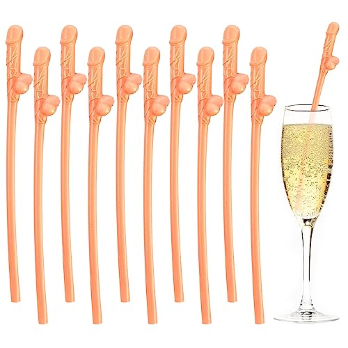 Drinking Straws Plastic Reusable Hen Parties, Funny Drinking Straws, Kunststoff, Reusable Straws Cocktail for Party Birthday Wedding (New 20 pcs) von Lonimia