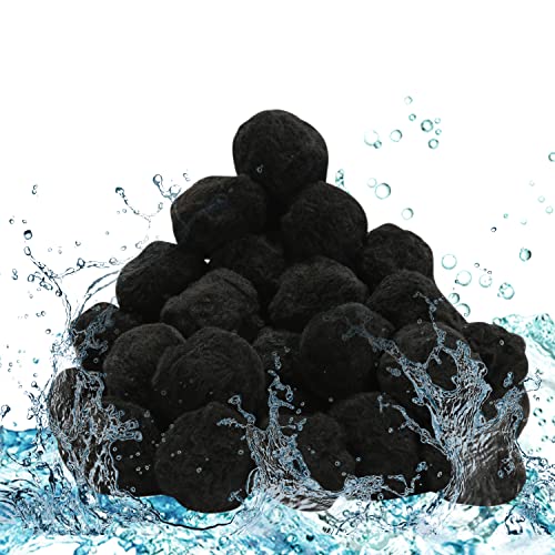 Lospitch Filter Balls 700g schwarz Filterbälle Filtermaterial ersetzen 25 kg Filtersand für Pool Sandfilter Sandfilteranlagen von Lospitch