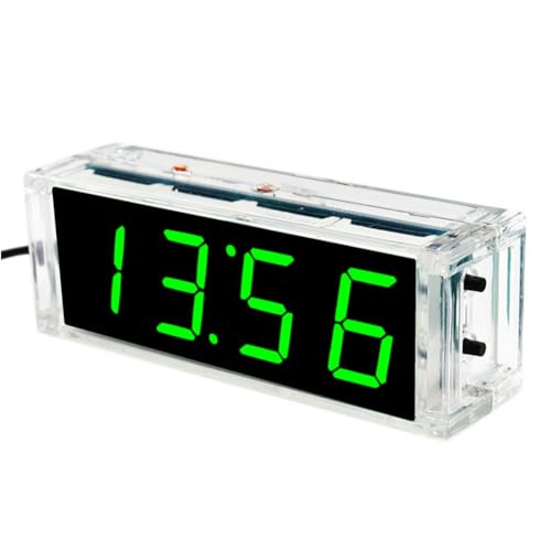 Loufy Digitale Uhr Kit Lichtsteuerung 2,5 cm LED Digital Tube 51 Mikrocontroller Elektronische Uhr DIY Teile + Shell 1Set von Loufy