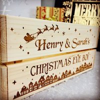 Personalisierte Heiligabend Box | Kiste Holz Gravierte Weihnachtsgeschenkbox Weihnachts-Box von LovebyLaser