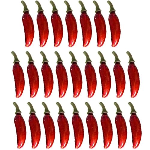 Lpitoy Mini Gefälschte Paprika 25pcs Simulation Kleiner Pfeffer Künstlich Kleiner Chili Lebensechter Gemüsemodell Für Fotografie -Requisiten von Lpitoy