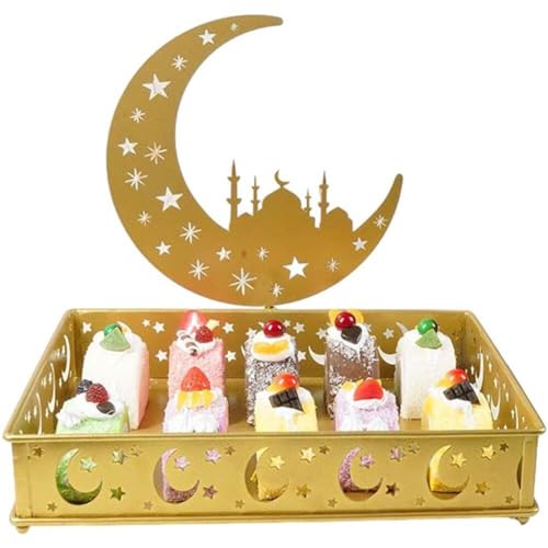 Ramadan Kareem, Der Tablettmond Und Sternförmige Dessert Tabletts Metal Islamic Muslim Eid Mubarak Party Table Dekoration von Lpitoy