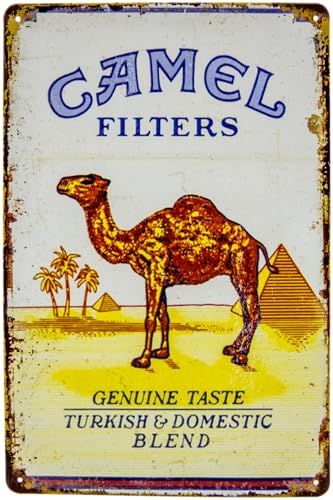 30 x 20 cm Blechschild passend für Camel Liebhaber - Retro Zigaratten Werbung, Vintage Bar Deko von LuckyLinde