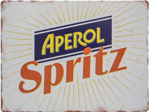 30 x 40 cm - XL Blechschild – APEROL Spritz –Deko Schild, Bar, Rezept Schild Aperitif - Spritz, Sprizz, Veneziano - Likör mit Prosecco von LuckyLinde