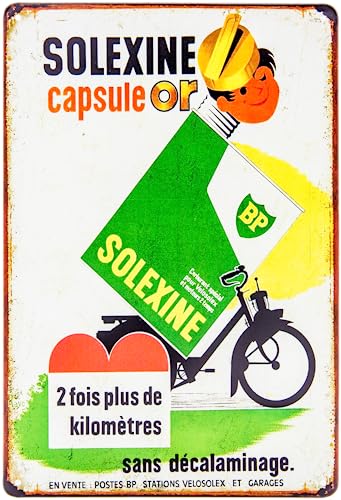 Retro Blechschild - Motorra, Moped Oldtimer Schild passend für Velosolex (Solexine) Frankreich Fans und Sammler. 30 x 20 cm von LuckyLinde