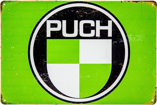 Retro Blechschild - Motorrad Oldtimer Schild passend für Puch und Österreich Fans und Sammler. 30 x 20 cm von LuckyLinde