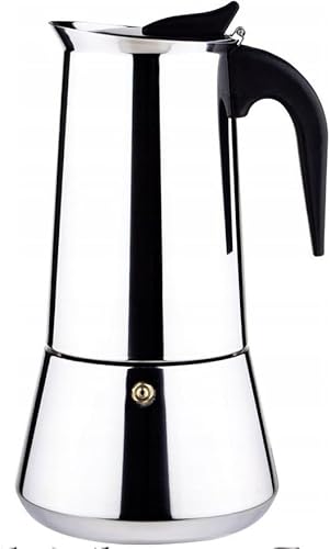 Luckyberg Esspressokocher, Moka, Express| Espressomaschine, von 4 bis 12 Tassen, Camping Kaffeekocher mit Dichtung; Espressokanne/Mokkakanne. (12 Tassen) von Luckyberg