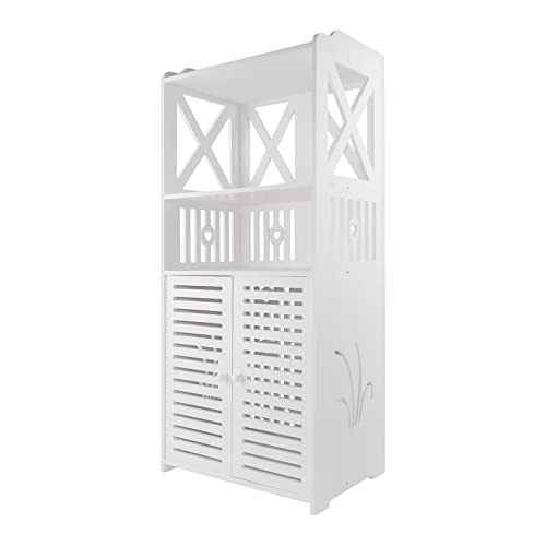 Lucn WVC Badezimmerschrank mit 4 Ebenen, schmal, wasserdicht, für Schlafzimmer, Küche, Flur, Schrank, 40 x 25 x 90 cm von Lucn