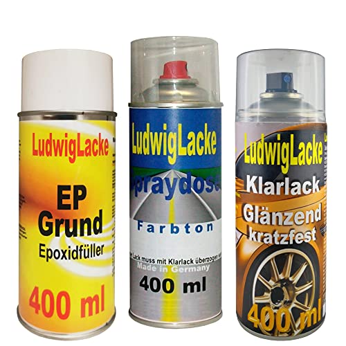 Grundierung Autolack Klarlack für Audi Gomera LZ6P je 400ml von Ludwiglacke