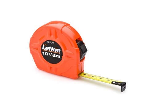 Lufkin L610CME Maßband 3 m lang, 13 mm breit, gute Ablesbarkeit, Orange von Lufkin