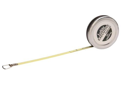 Lufkin W606PM Executive Diameter Taschenmaßband 2m x 6mm, zum Messen der Durchmesser in mm, mit Chromgehäuse von Lufkin