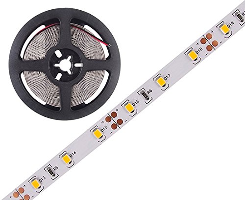 SET: LED Stripe, LED Streifen, LED Strip 12V Roll 1m 300/5m LED 3528 24W/5m 610/5m Lumen IP20, DC Jack (1m Kaltweiss) von LumenTEC