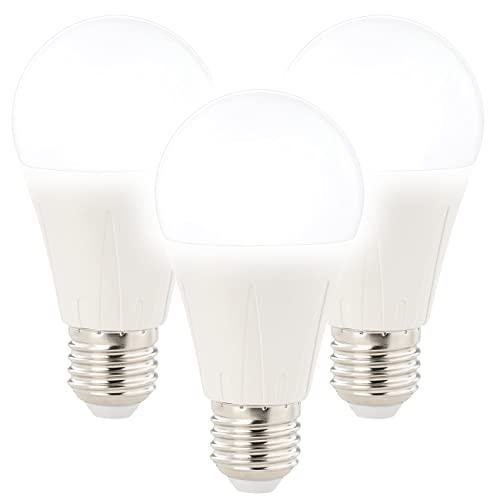 Luminea Leuchtmittel E27: 3er-Set LED-Lampe E27, Klasse E, 9 W, tageslichtweiß 6400K, 1.050 lm (Leuchtmittel E27 Tageslicht, Energiesparbirnen, Strahler) von Luminea