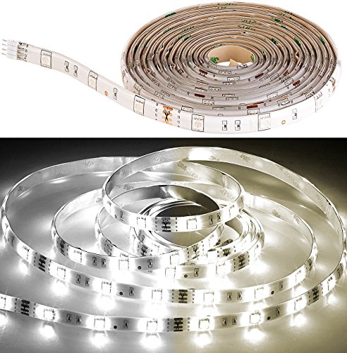 Luminea Zubehör zu LED Band Sets: LED-Streifen-Erweiterung LAT-212, 2 m, 400 Lumen, warm/kaltweiß, IP44 (Licht-Bänder, LED Strips, Lichter) von Luminea