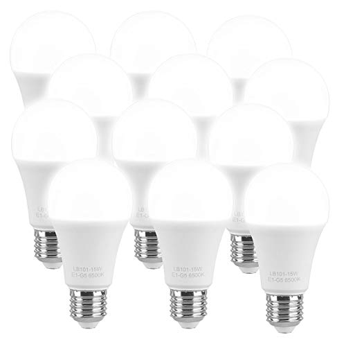 Luminea kaltweiß LED: 12er-Set LED-Lampe E27, 11 W (ersetzt 120 W), 1.350 lm, tagelichtweiß (E27 LED kaltweiß Sehr hell, Lampe kaltweiß, Tageslicht) von Luminea