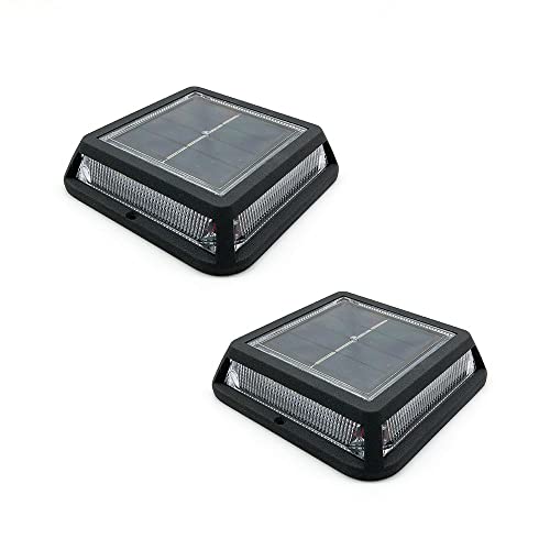 Lumisky 2 Stück Solarleuchten für den Garten, quadratisch, zum Aufstellen, LED-Markierung, Warmweiß, 2 x Quadry, 12 x 12 cm von Lumisky