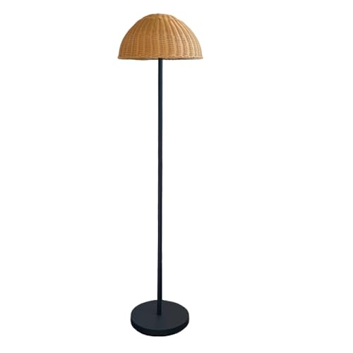 Lumisky Stehleuchte, wiederaufladbar, Fuß aus Metall, Lampenschirm aus Polyrattan, LED, warmweiß/weiß, dimmbar, Faroe TALL Höhe 160 cm von Lumisky