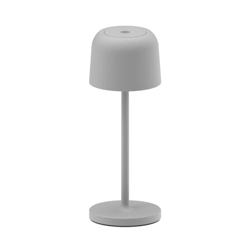 Lumisky Tischleuchte, kabellos, LED, warmweiß, dimmbar, H20 cm, Grau von Lumisky
