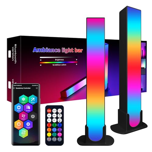Lumtang Ambience Beleuchtung 5V USB LED Lightbar, RGBIC LED TV Hintergrundbeleuchtung, Bluetooth-APP Mikrofonfunktion und Musikmodusfunktion, Bar für Fernseher PC Gaming von Lumtang