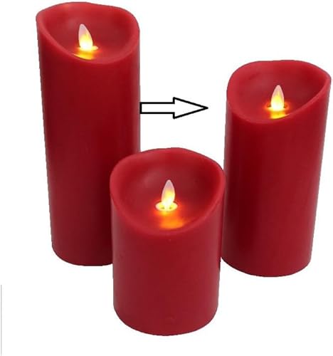 Magische Elektromagnetische Kerze in Farbe BORDEAUX versch. Grössen von JOKA International (Elektromagnetische Kerzen Bordeaux Gr. 2-18) von Luna24 simply great ideas...