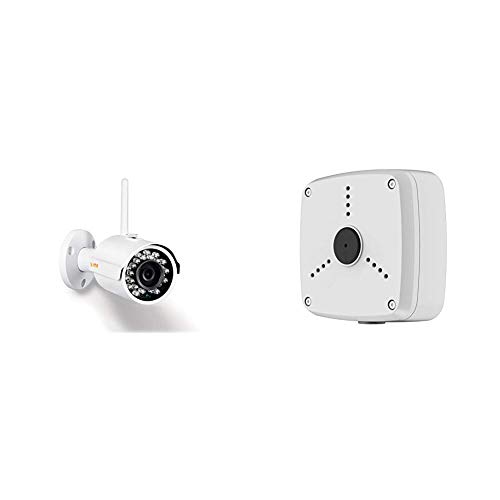 Lupus – LE202 3MP WLAN IP Kamera für draußen, SD Slot, 100°, Nachtsicht, Bewegungserkennung & Lupus-Electronics Montagebox für die LE138/139 und LE201, LE221 und LE224 Überwachungskamera, Silber von Lupus Electronics